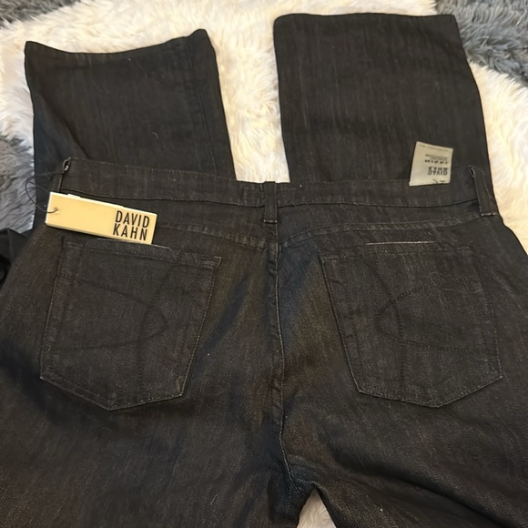 NWT David Kahn black washed skinny bootcut denim size 31 - Picture 5 of 8